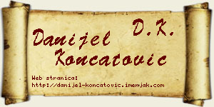 Danijel Končatović vizit kartica